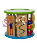 Дървен образователен куб монтесори за деца с много функции и игри 11в1